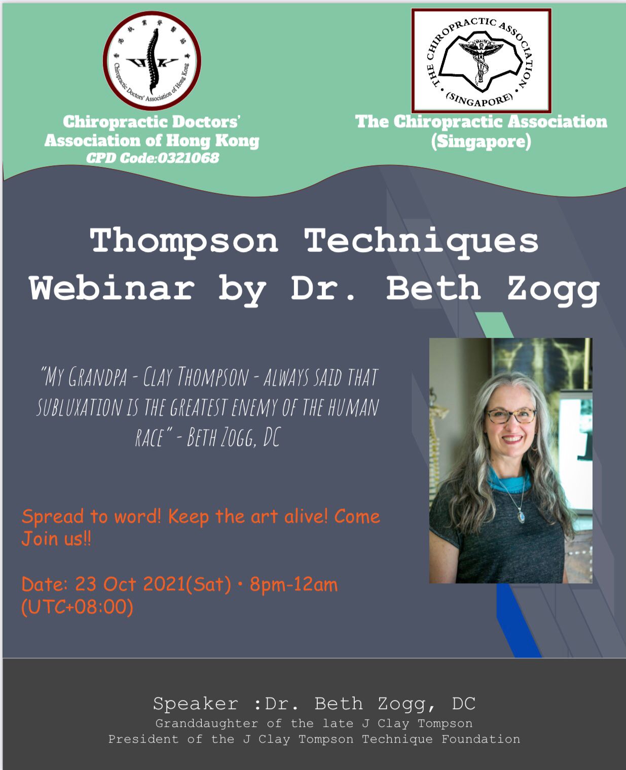 Thompson Techinique Webinar by Dr Beth Zogg 23rd Oct 2021